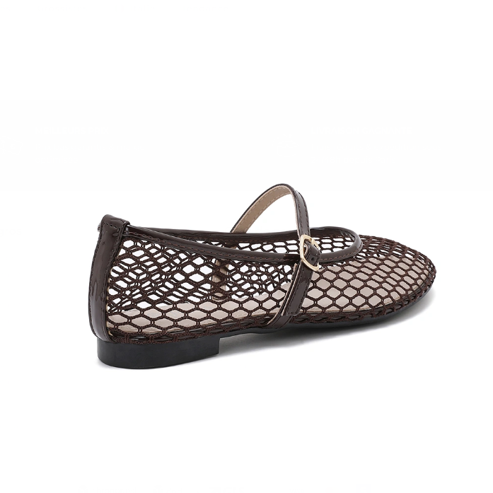 Ballerine ajourée en filet - Blanc - taille 38 - vue 15