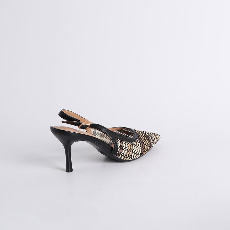 Escarpins Slingback à Texture Tressée - Blanc - taille 39 - vue 10