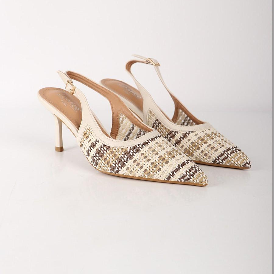 Escarpins Slingback à Texture Tressée - Noir - taille 39 - vue 4