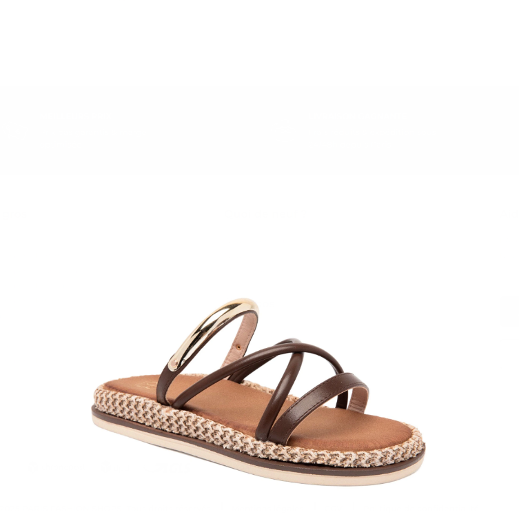 Sandales femme plates à brides fines croisées - Taupe - taille 39 - vue 16