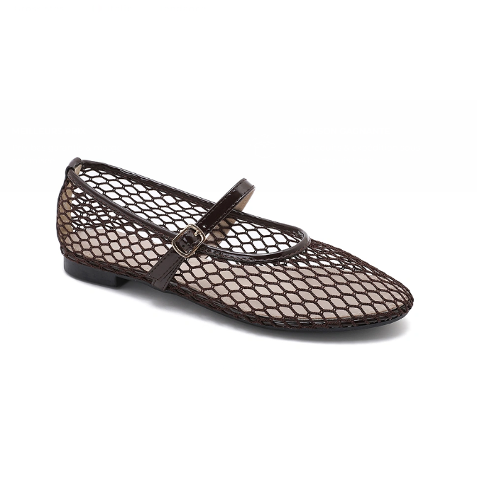 Ballerine ajourée en filet - Blanc - taille 39 - vue 16
