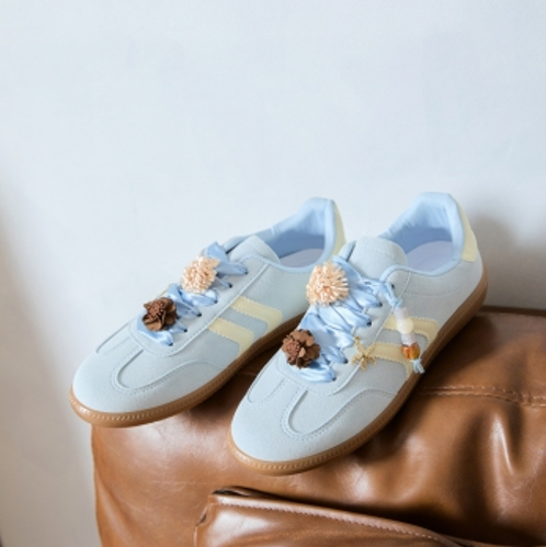 Baskets à empiècement fleurs - Noir - taille 40 - vue 5