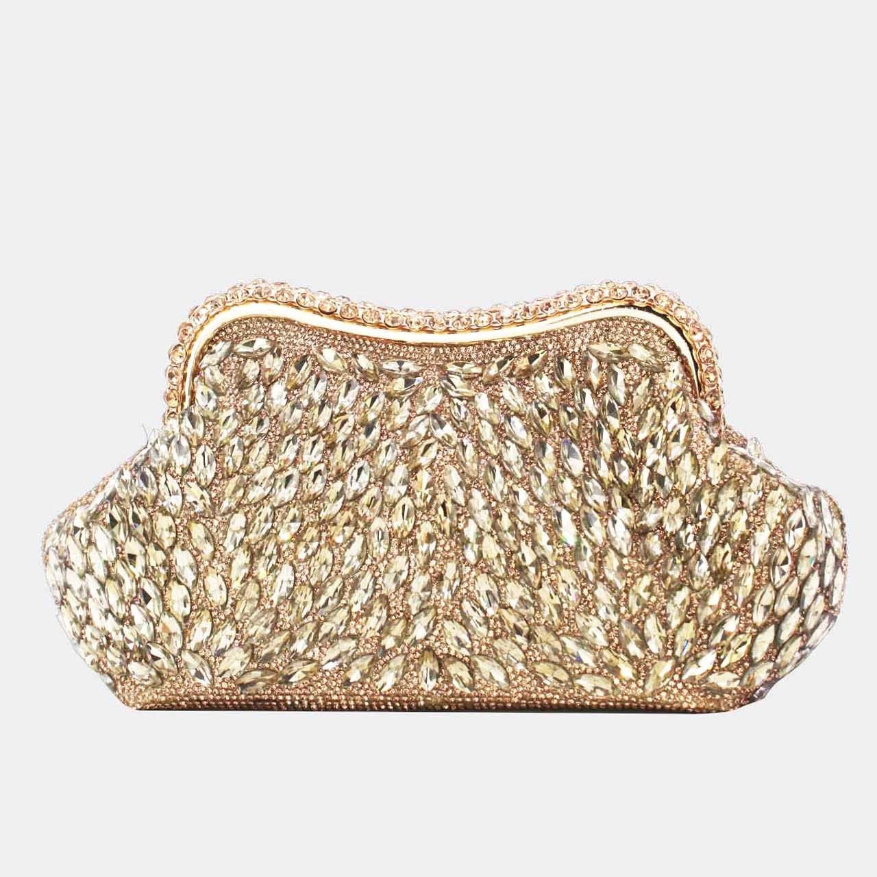 Pochette de Soirée Bijou à Cristaux - Multicolore - vue 3