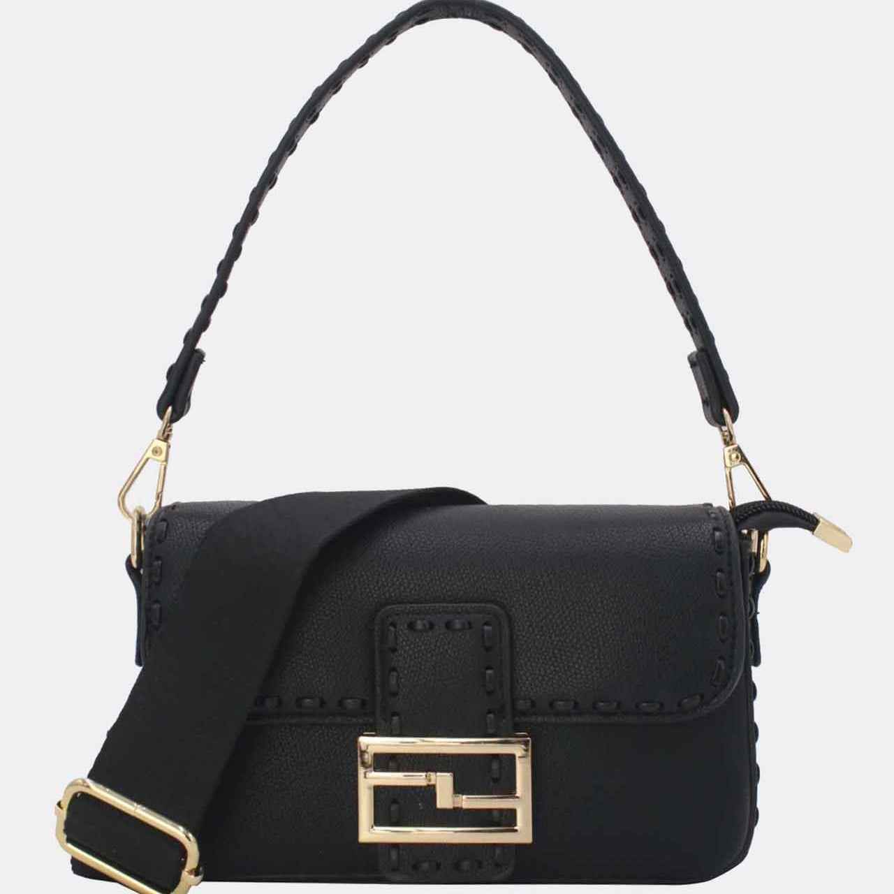Sac Baguette - Noir - vue 1
