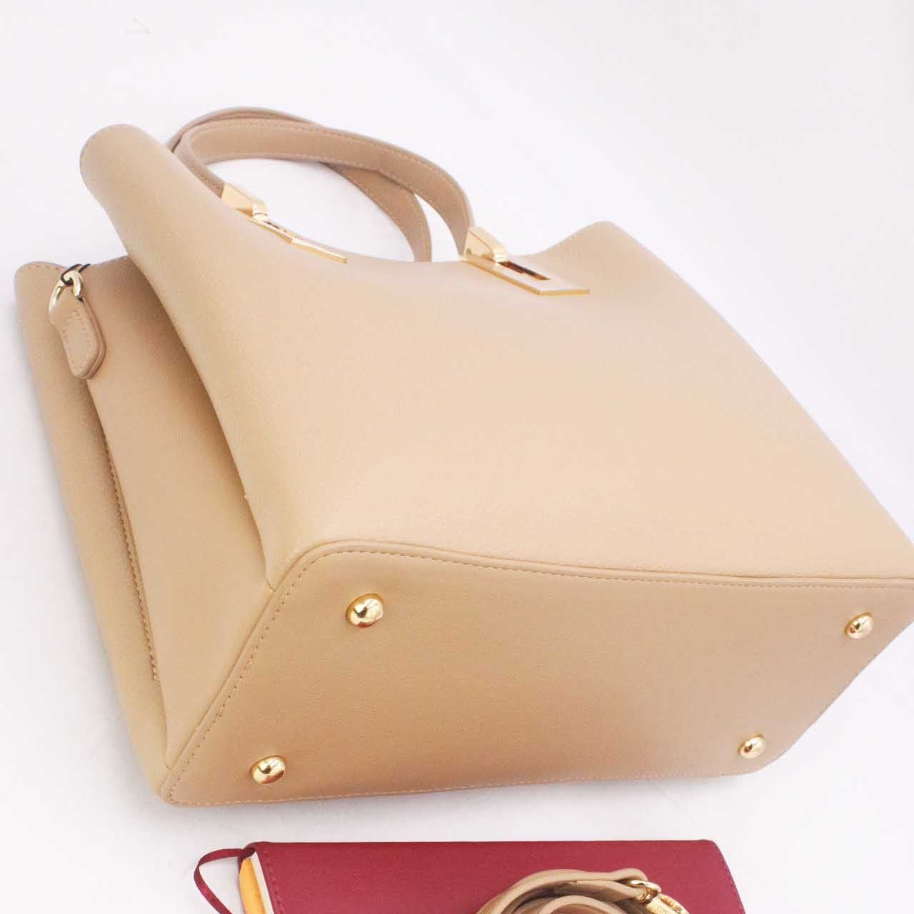 Sac à Main Cabas Élégance - Apricot - vue 5