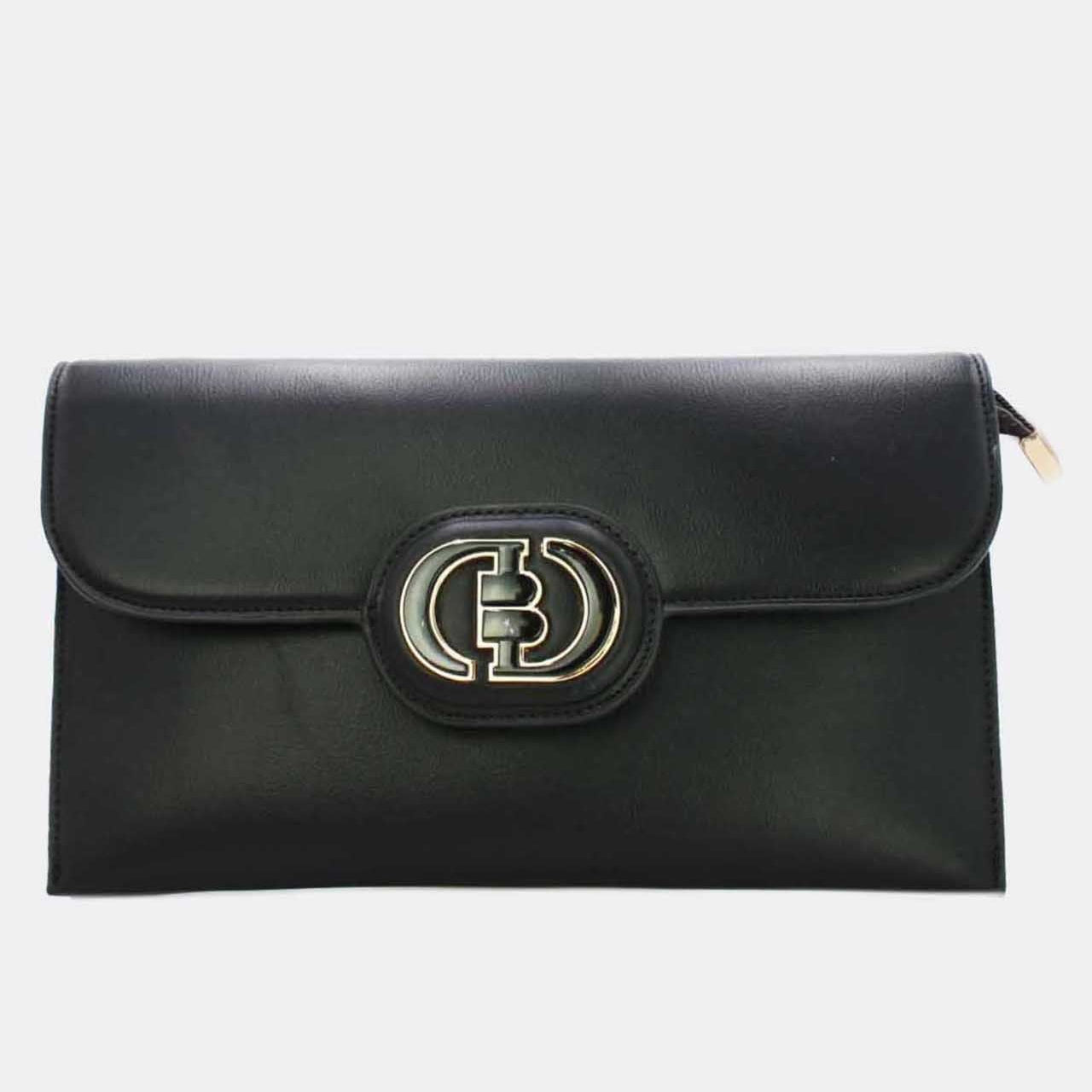 Pochette Rabat Argentée — Médaillon Signature & Chaîne - Rouge - vue 2