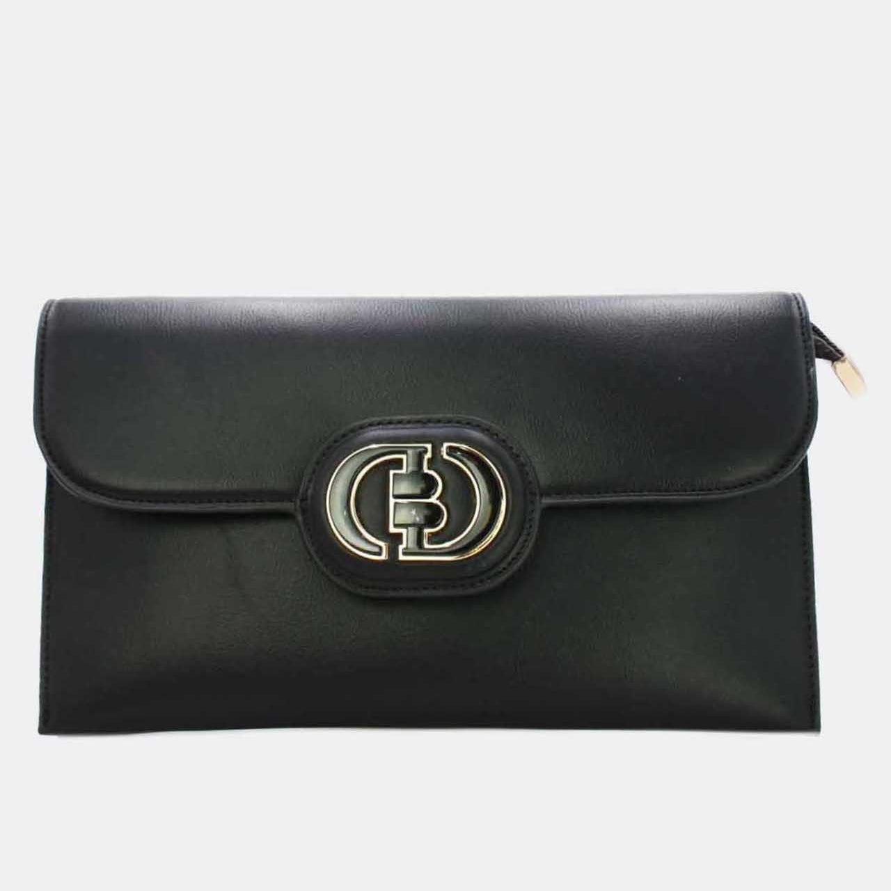 Pochette Rabat Argentée — Médaillon Signature & Chaîne - Blanc - vue 3