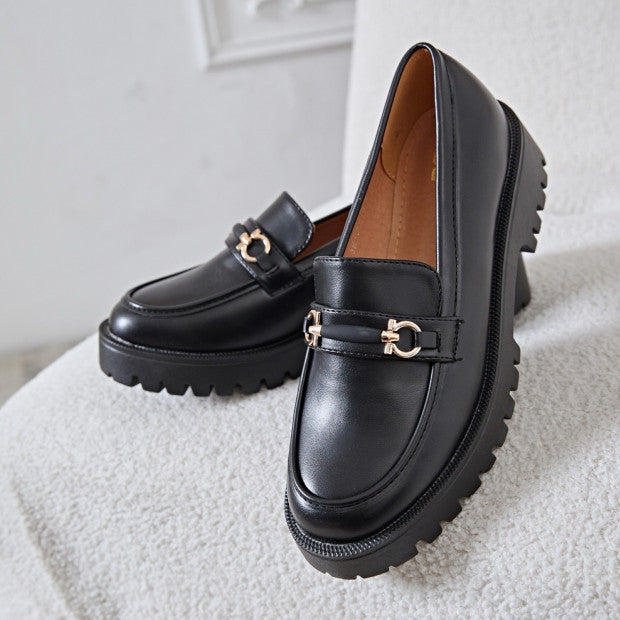 Mocassins avec détail doré - Beige - taille 37 - vue 8