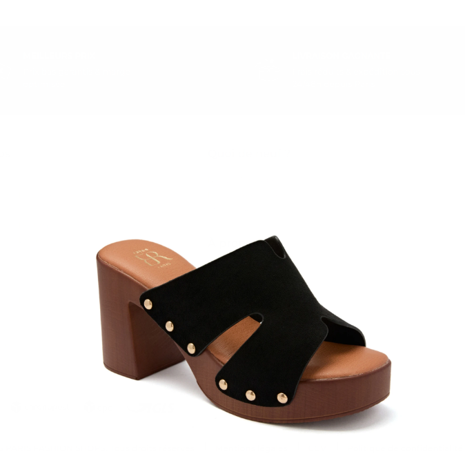 Sandale en suédine à talons carrés - Beige - taille 41 - vue 18