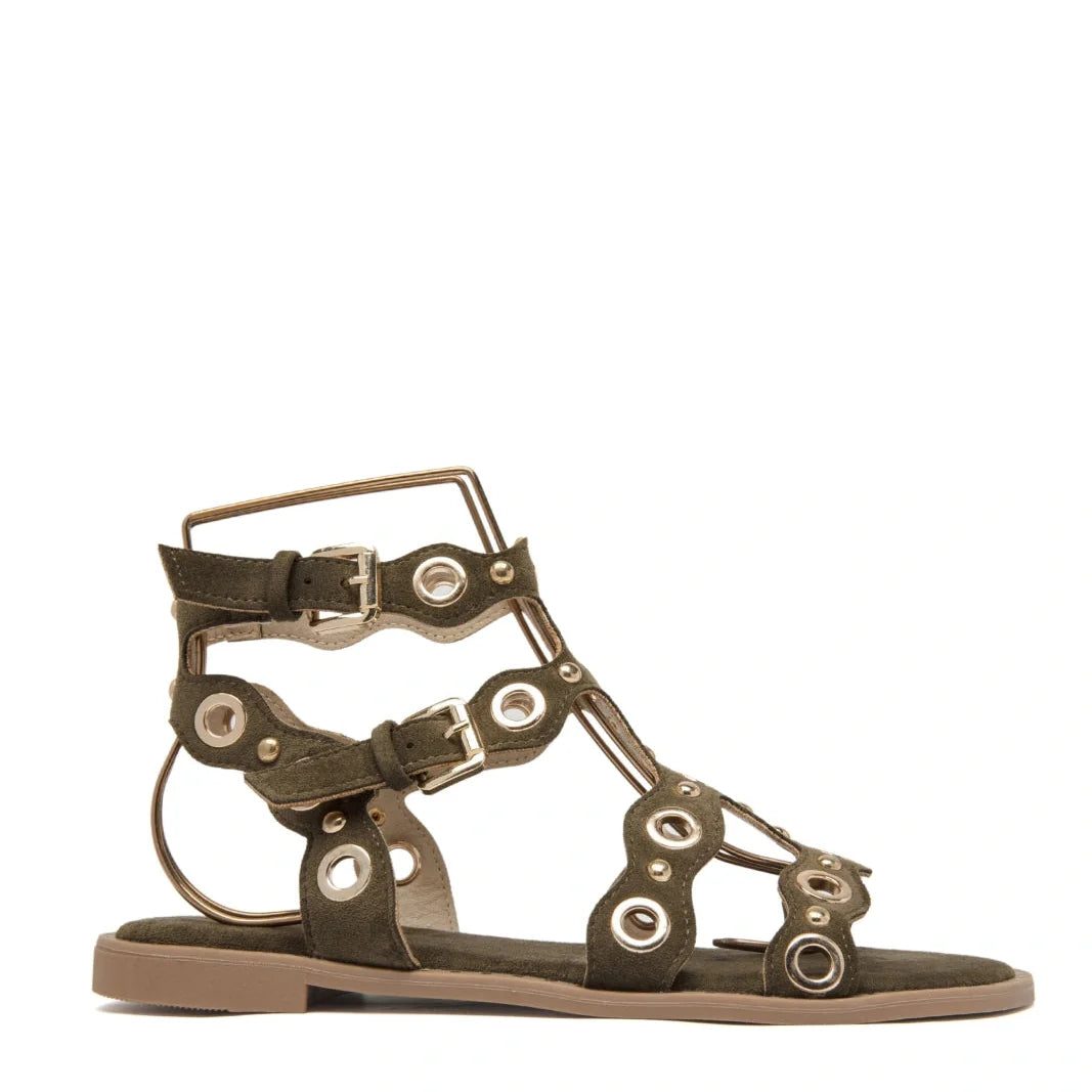 sandales plates de style spartiates - Camel - taille 38 - vue 21