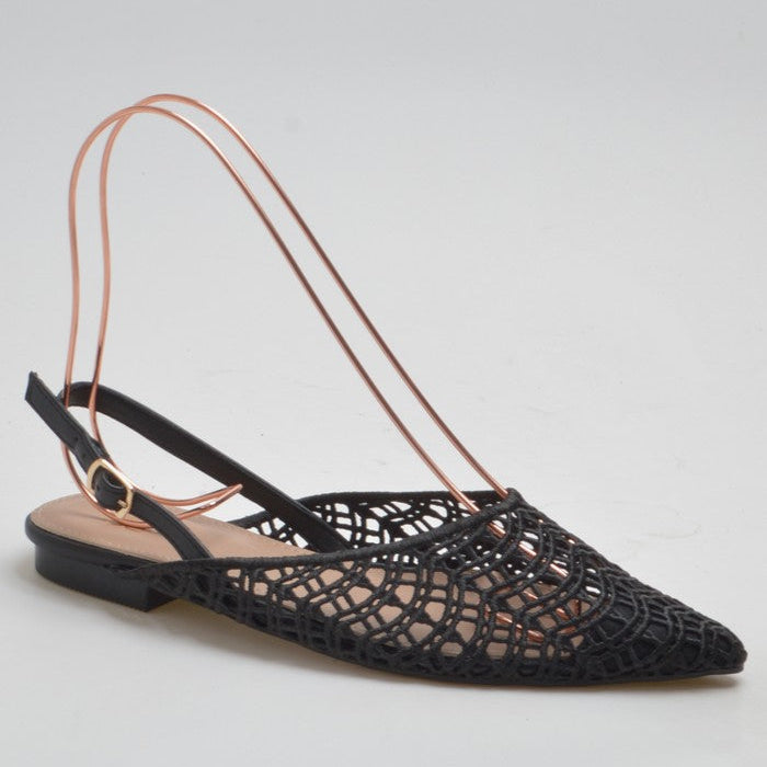 Ballerine slingback à bout pointu - Camel - taille 36 - vue 13