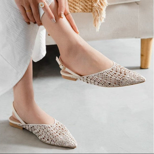 Ballerine slingback à bout pointu - Noir - taille 39 - vue 4