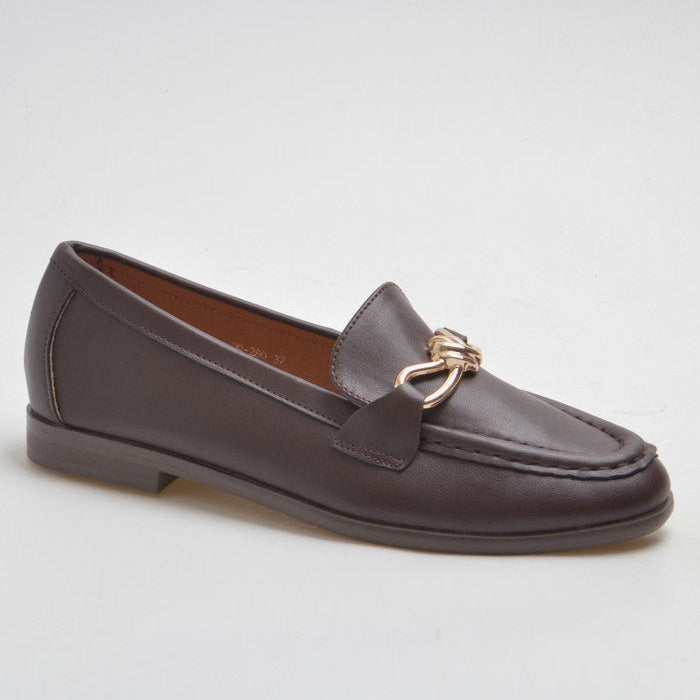 Mocassins Élégants à Mors Doré - Beige - taille 41 - vue 12