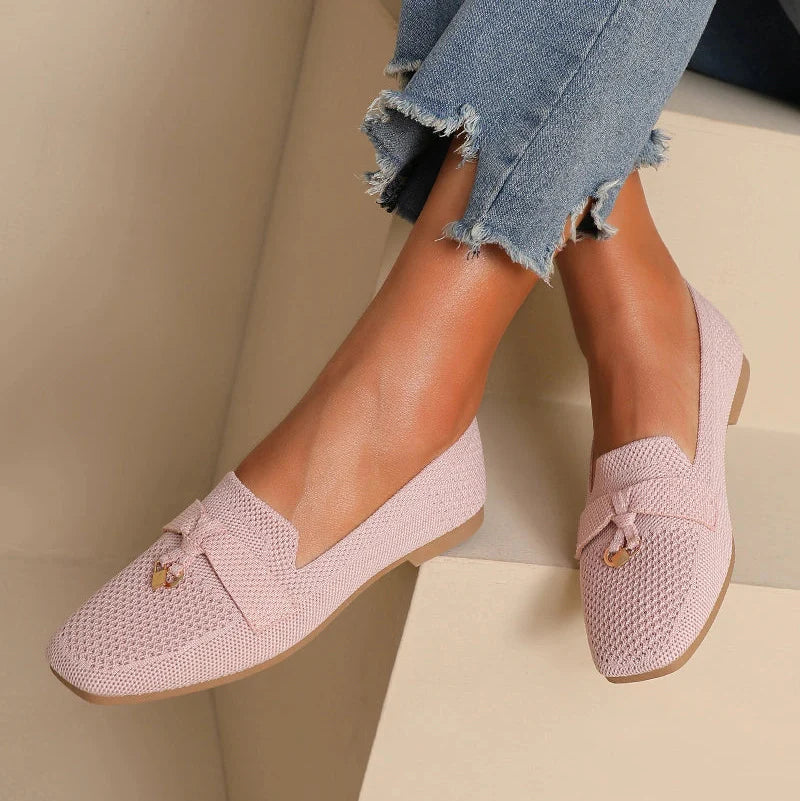 Mocassin femme en maille tissée - Noir - taille 40 - vue 5