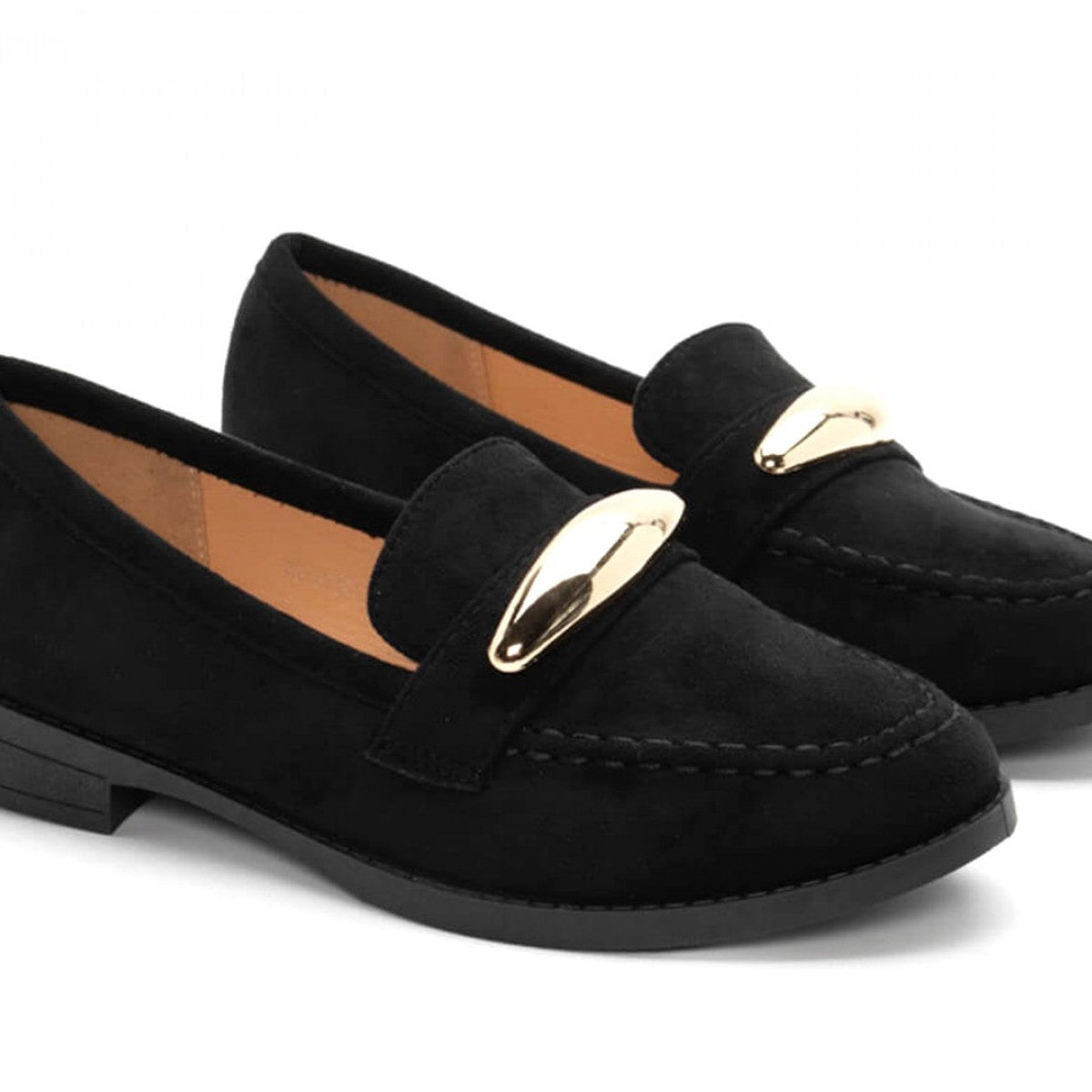 Mocassins avec accessoires doré - Vert - taille 40 - vue 29