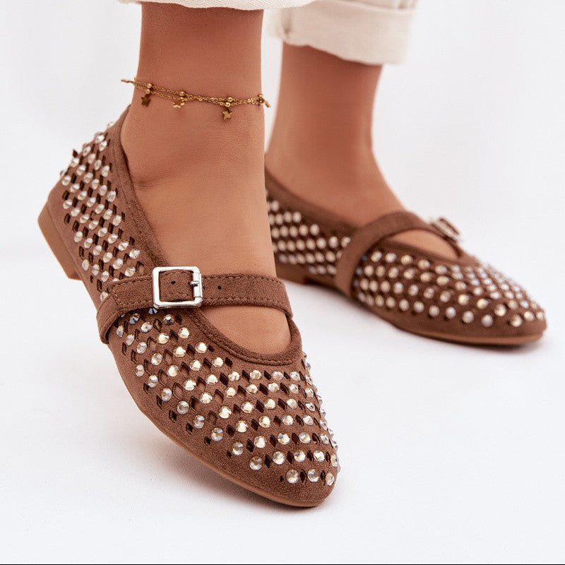 Ballerines à Studs Argentés - Noir - taille 36 - vue 1