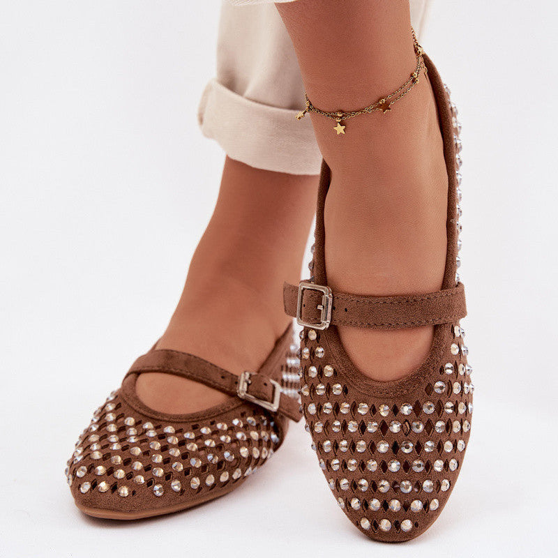 Ballerines à Studs Argentés - Noir - taille 38 - vue 3