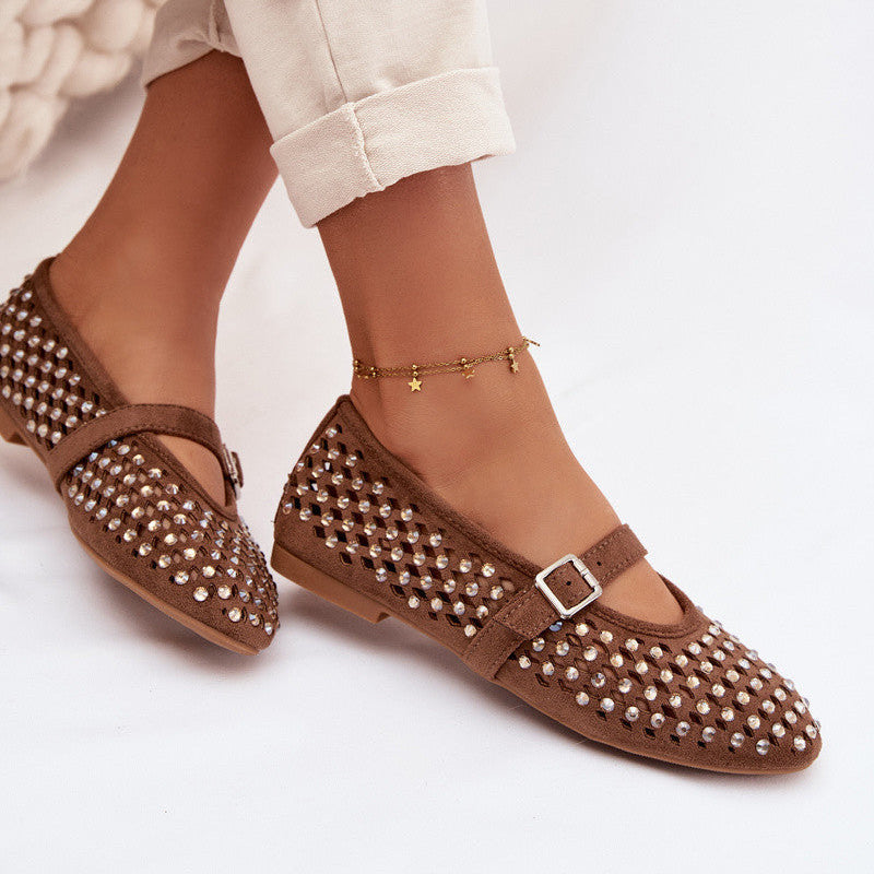 Ballerines à Studs Argentés - Noir - taille 39 - vue 4