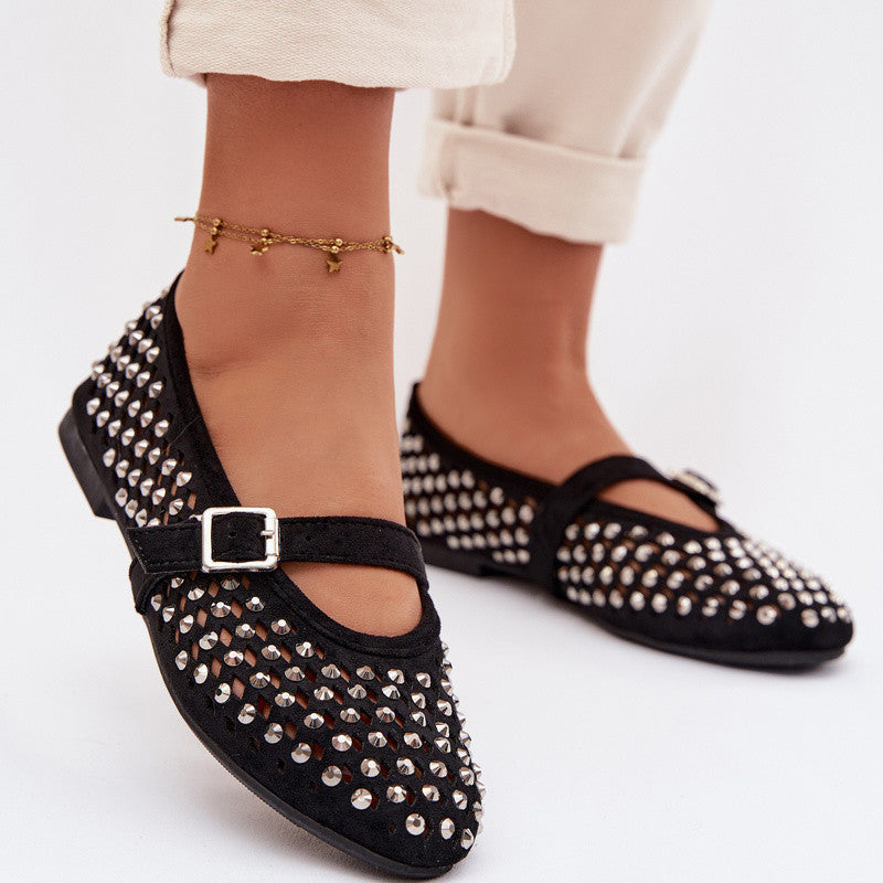 Ballerines à Studs Argentés - Kaki - taille 36 - vue 7