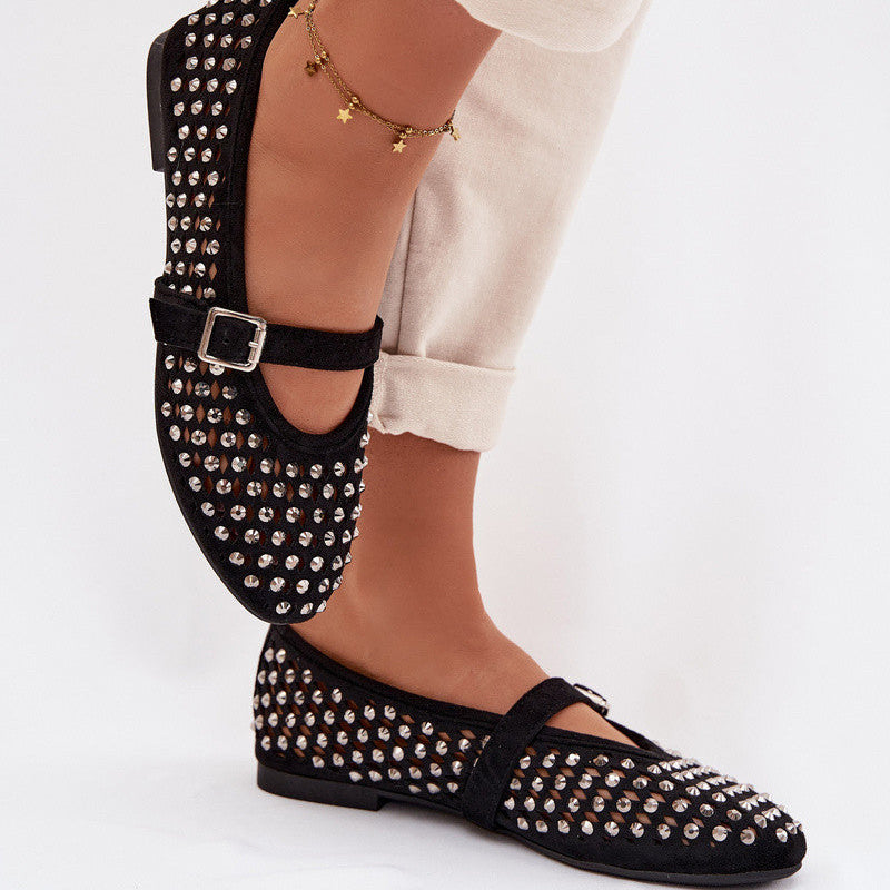 Ballerines à Studs Argentés - Kaki - taille 38 - vue 9