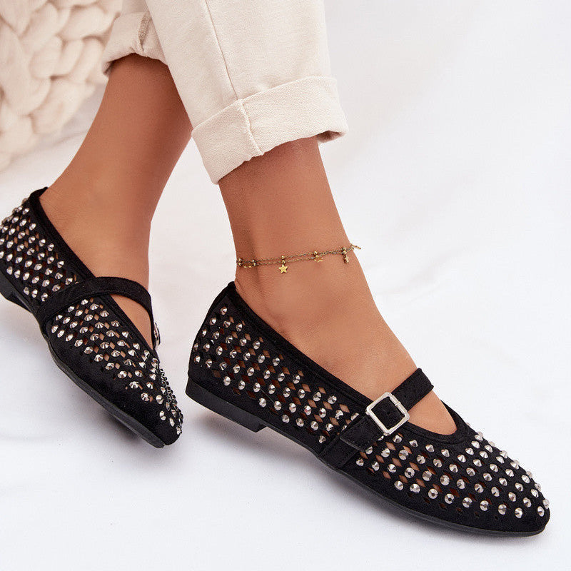 Ballerines à Studs Argentés - Kaki - taille 39 - vue 10