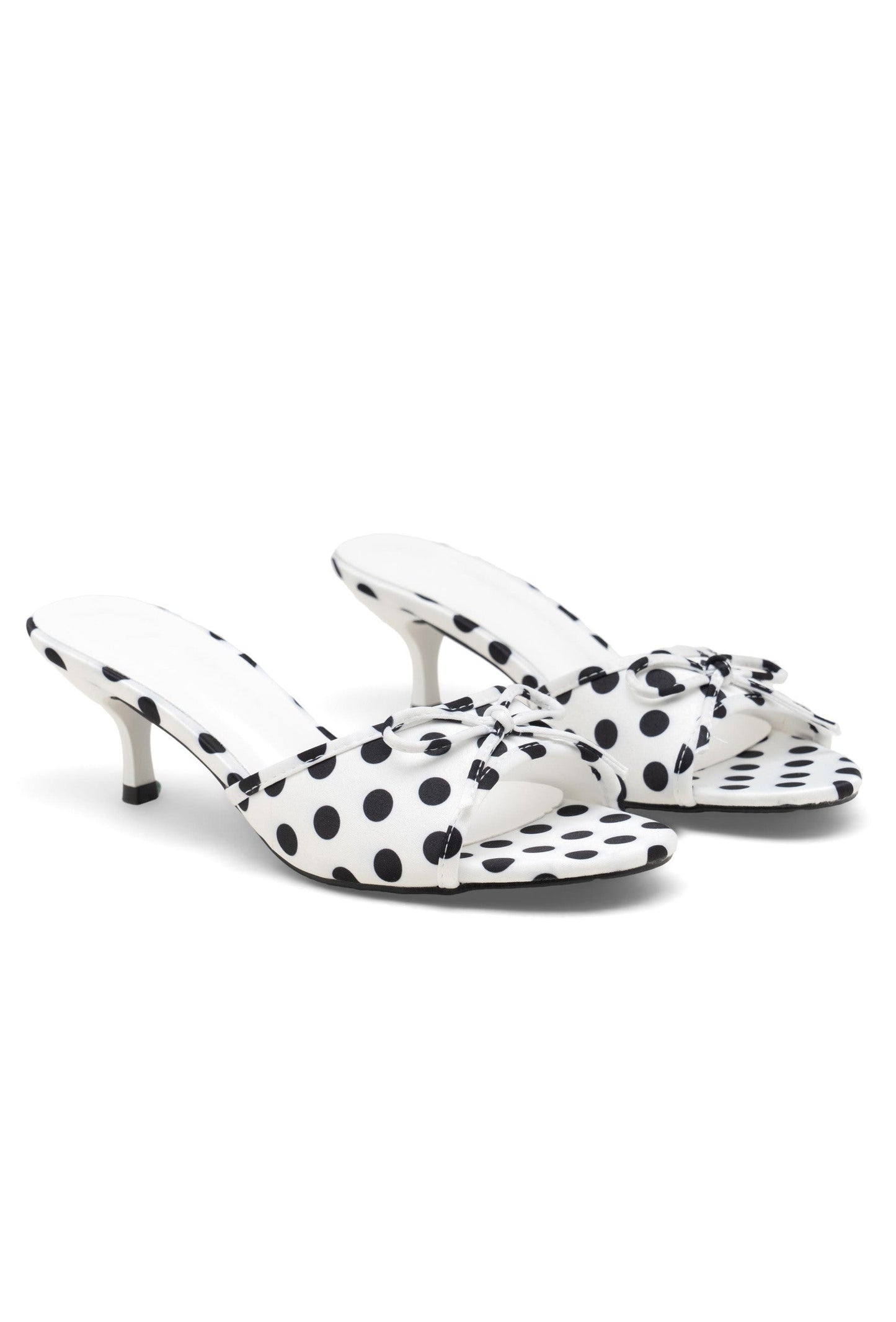 Sandales talons avec petit nœud - Noir - taille 37 - vue 2