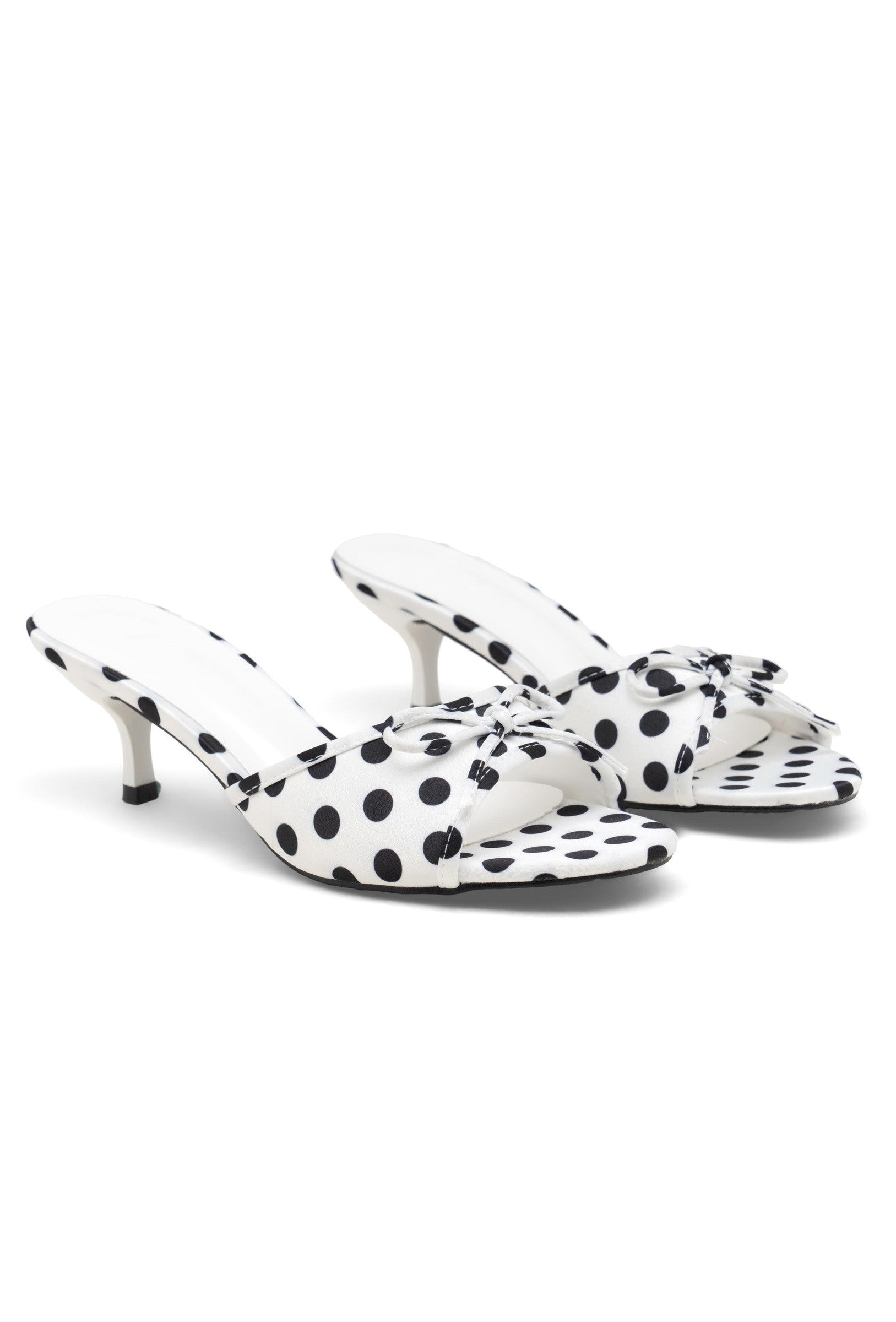 Sandales talons avec petit nœud - Noir - taille 37 - vue 2