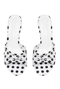 Sandales talons avec petit nœud - Noir - taille 38 - vue 3