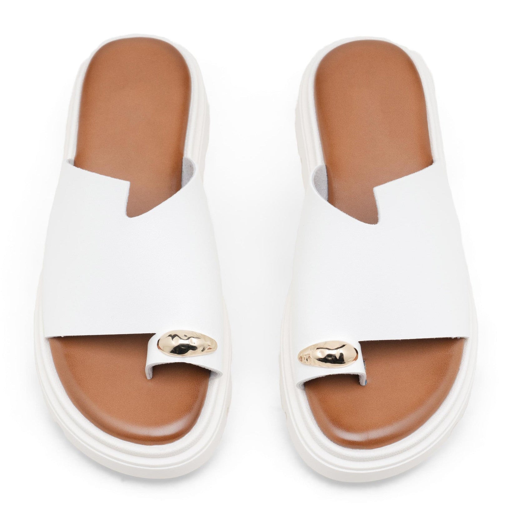 Sandale minimalistes à semelle épaisse et détail bijou - Noir - taille 38 - vue 3