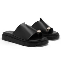 Sandale minimalistes à semelle épaisse et détail bijou - Noir - taille 41 - vue 6