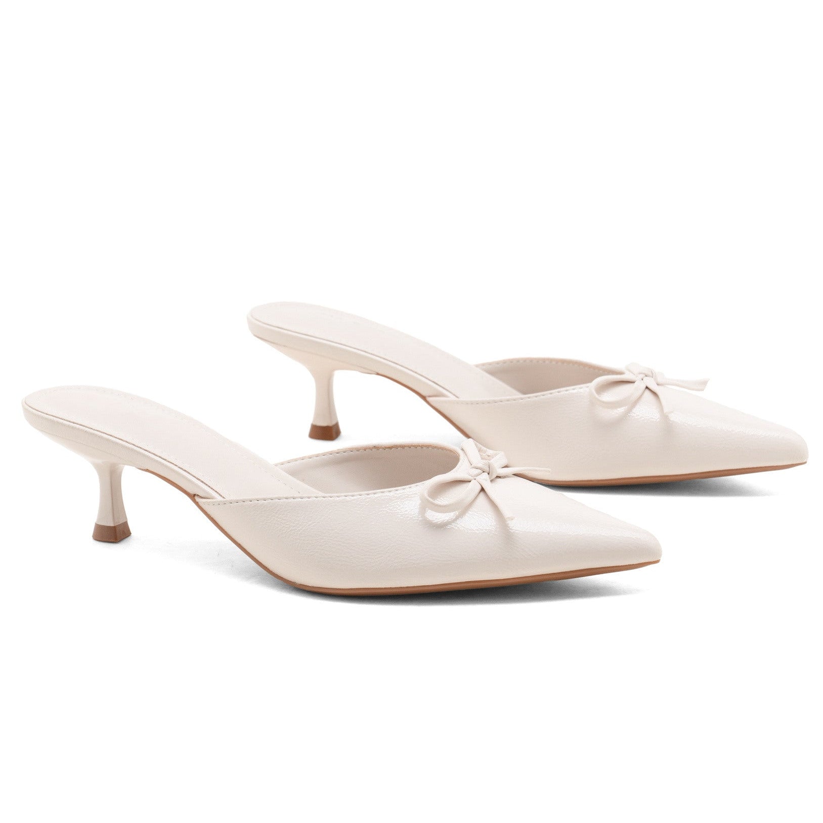Babouch Pointues à Petit Talon et Nœud - Noir - taille 37 - vue 2