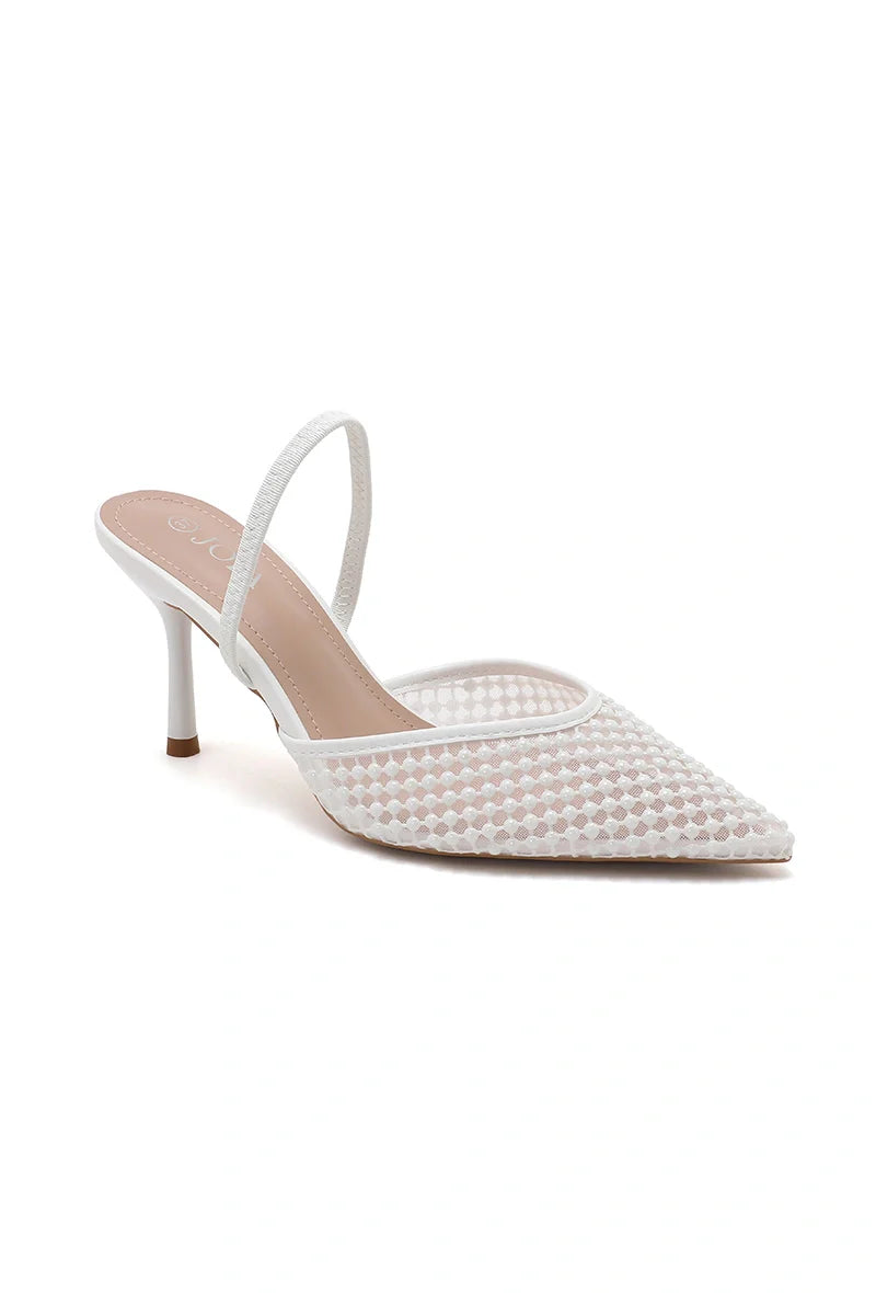 Escarpins élégante et détails perles - Nude - taille 37 - vue 8
