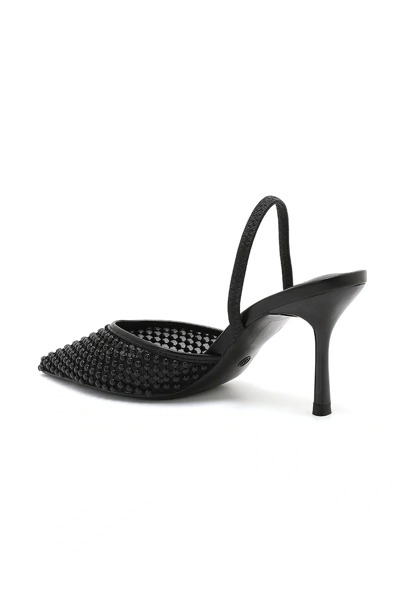 Escarpins élégante et détails perles - Beige - taille 36 - vue 13
