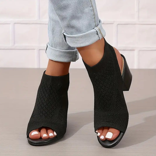 Sandales à Talons en Tissu confortable - overdope