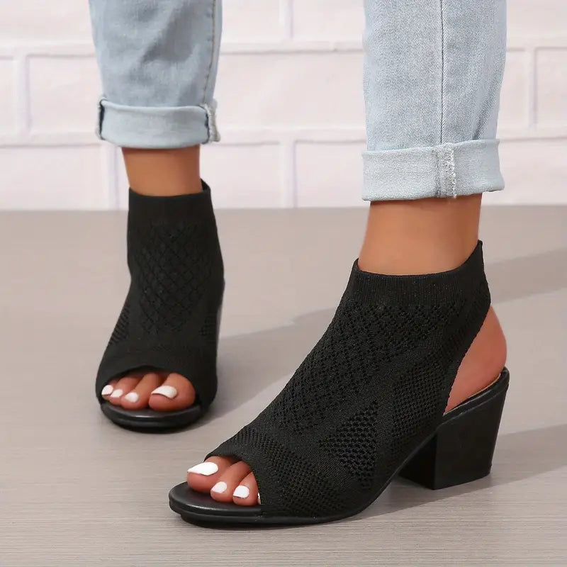 Sandales à Talons en Tissu confortable - overdope