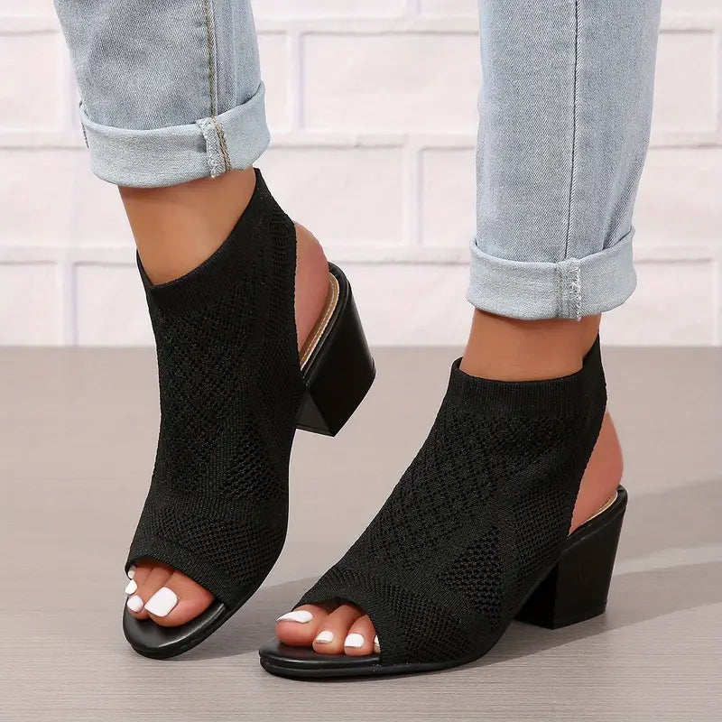 Sandales à Talons en Tissu confortable - overdope