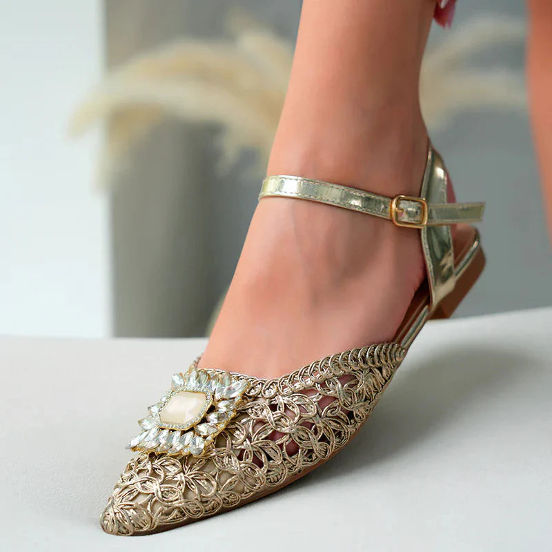 Ballerines Tressées avec Bride et Ornement - Noir - taille 41 - vue 6