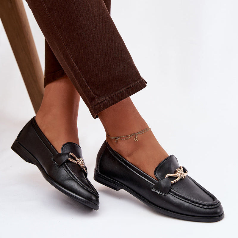 Mocassins Élégants à Mors Doré - Marron - taille 40 - vue 17