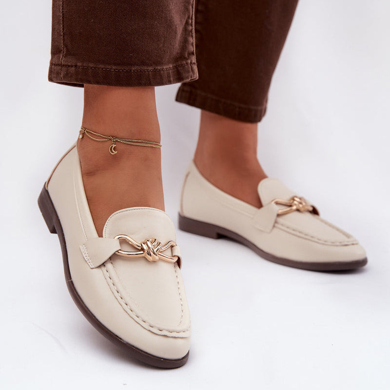 Mocassins Élégants à Mors Doré - Noir - taille 36 - vue 1