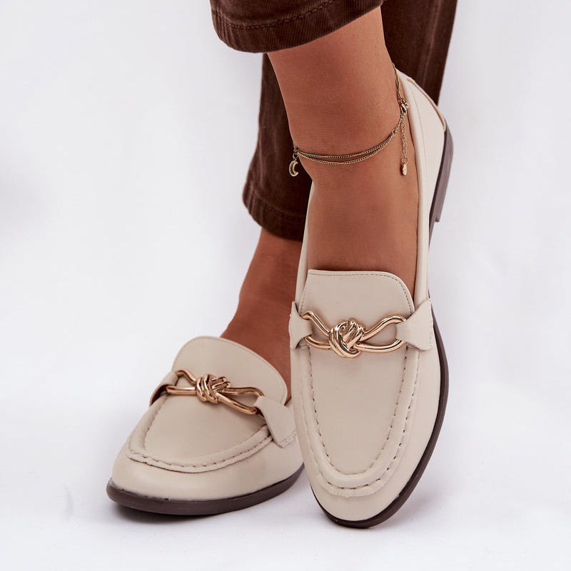 Mocassins Élégants à Mors Doré - Marron - taille 41