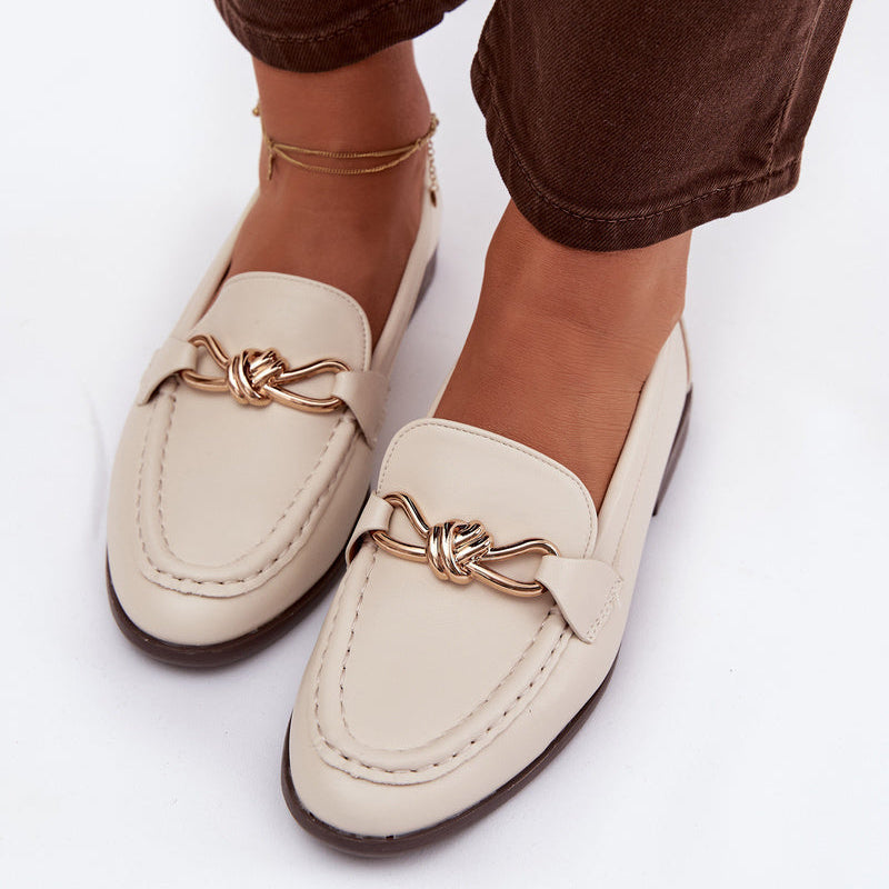 Mocassins Élégants à Mors Doré - Marron - taille 41