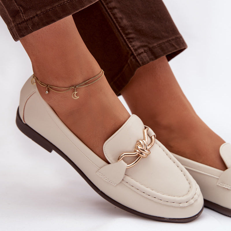 Mocassins Élégants à Mors Doré - Marron - taille 41