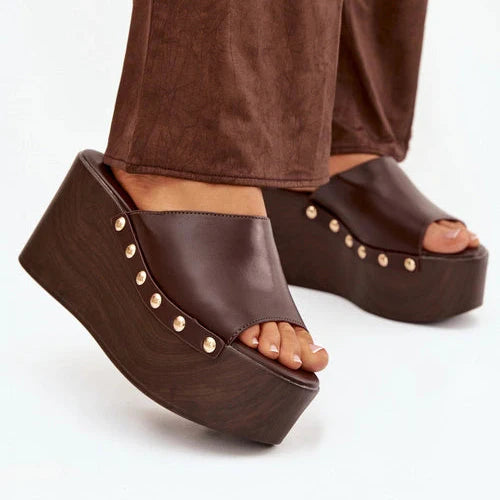 Mules à Plateforme - Beige - taille 38 - vue 15