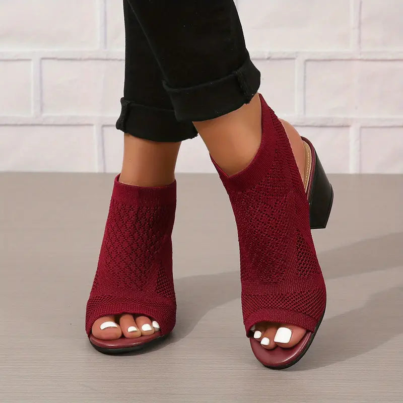 Sandales à Talons en Tissu confortable - overdope