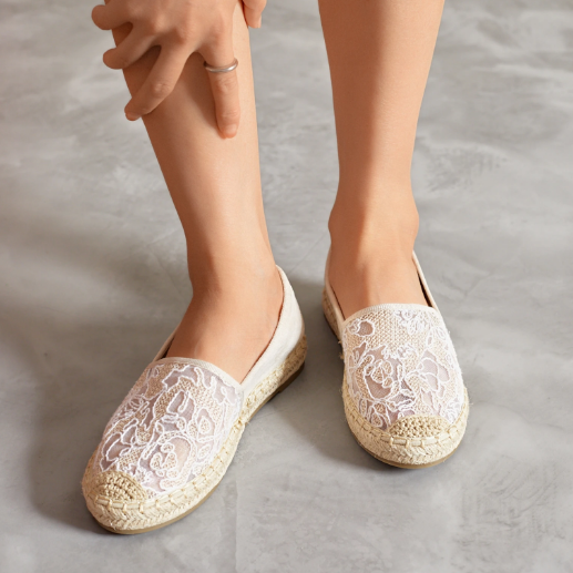 Espadrilles en dentelle - Noir - taille 41 - vue 6