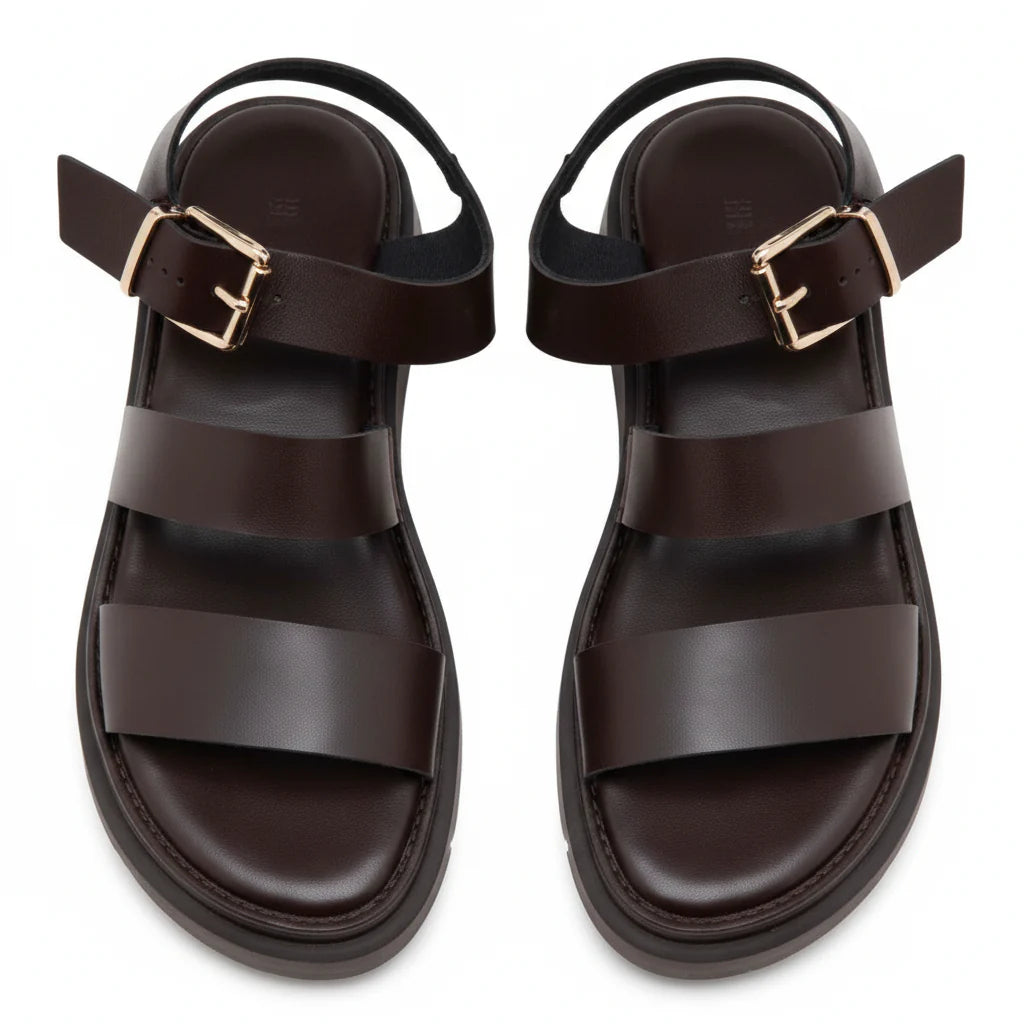 Sandales à triple brides - Noir - taille 41 - vue 6
