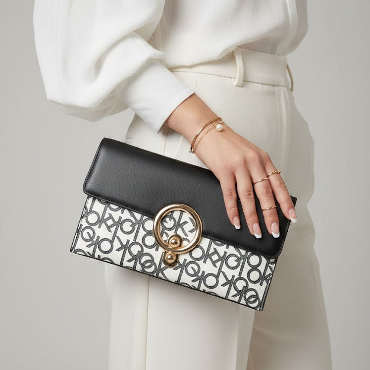 L'Ensemble Élégance Signature – Pochette Monogramme & Sandales Bijoux - Beige - taille 39 - vue 4