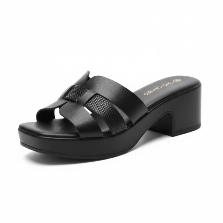 Sandale à talons en similicuir - Noir - taille 40 - vue 5