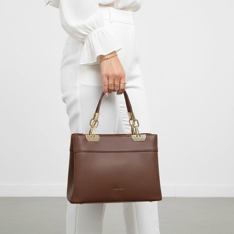 Ensemble Accessoires Chic Sac & Sandale Demi Talon - Marron - taille 39 - vue 4